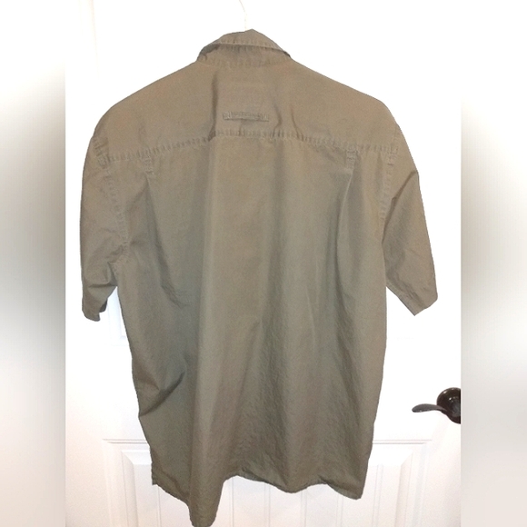 CAMEL ACTIVE Shirt Men XXL Short Sleeve Olive Green 100% Cotton - Picture 8 of 14
